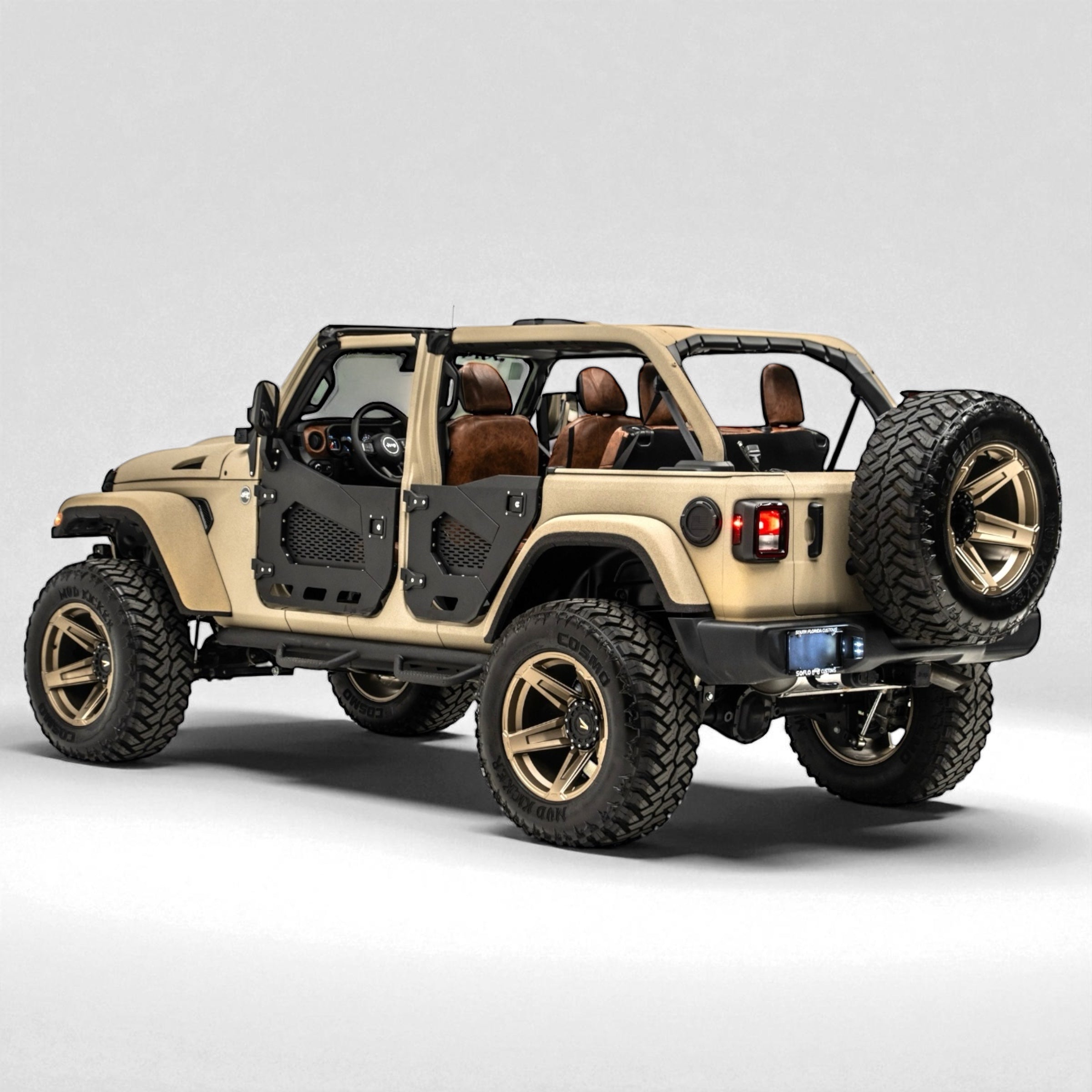 木製jeep Jeep Wrangler Half Doors 4-door Set 2018-2025 | Rugged Steel w