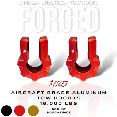 RED FORGED D RINGS 18,000lbs