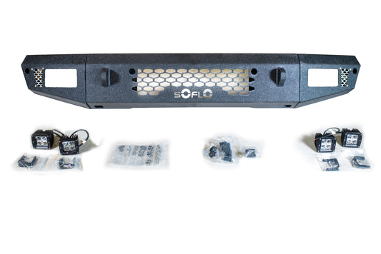 Ford Bronco Full Length Steel Front Bumper with 4 Cube Lights