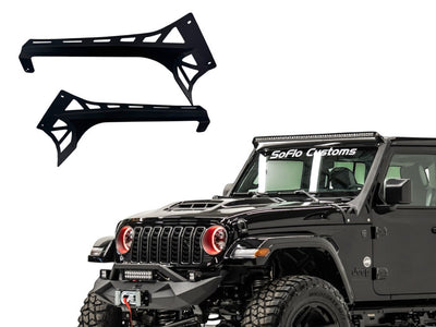 Brackets for 52” Lightbar for Jeep Wrangler 2018-2025